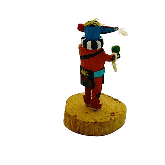 Handmade Miniature 1.5" (app.) Kachina Doll - "Long Horned" (Slight Damage) - Picture 4 of 8